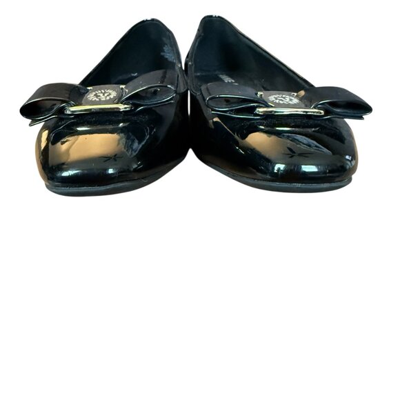 Anne Klein black patent leather dress pump with front bow women's size 6M - Picture 4 of 10